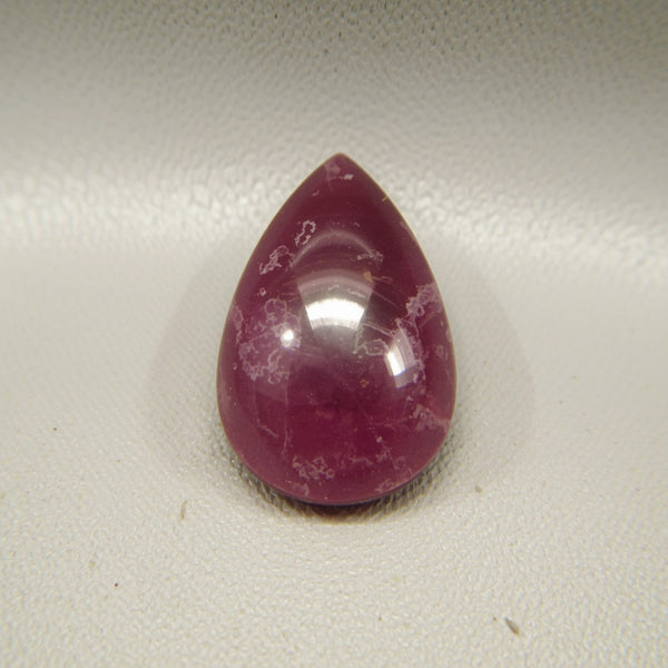 Red Jade 1PC Tiny 5x7 MM Pear Cabochon Red Polished semi Precious Loose Gems