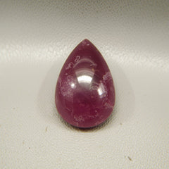 Red Jade 1PC Tiny 5x7 MM Pear Cabochon Red Polished semi Precious Loose Gems