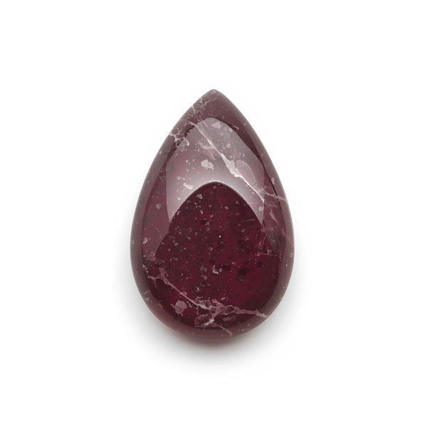 Red Jade 1PC Small 6x8 MM Pear Cabochon Red Splendid semi Precious Loose Gemstone