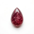 Red Jade 1PC Medium 7x10 MM Pear Cabochon Red Shine semi Precious Precious Gemstone