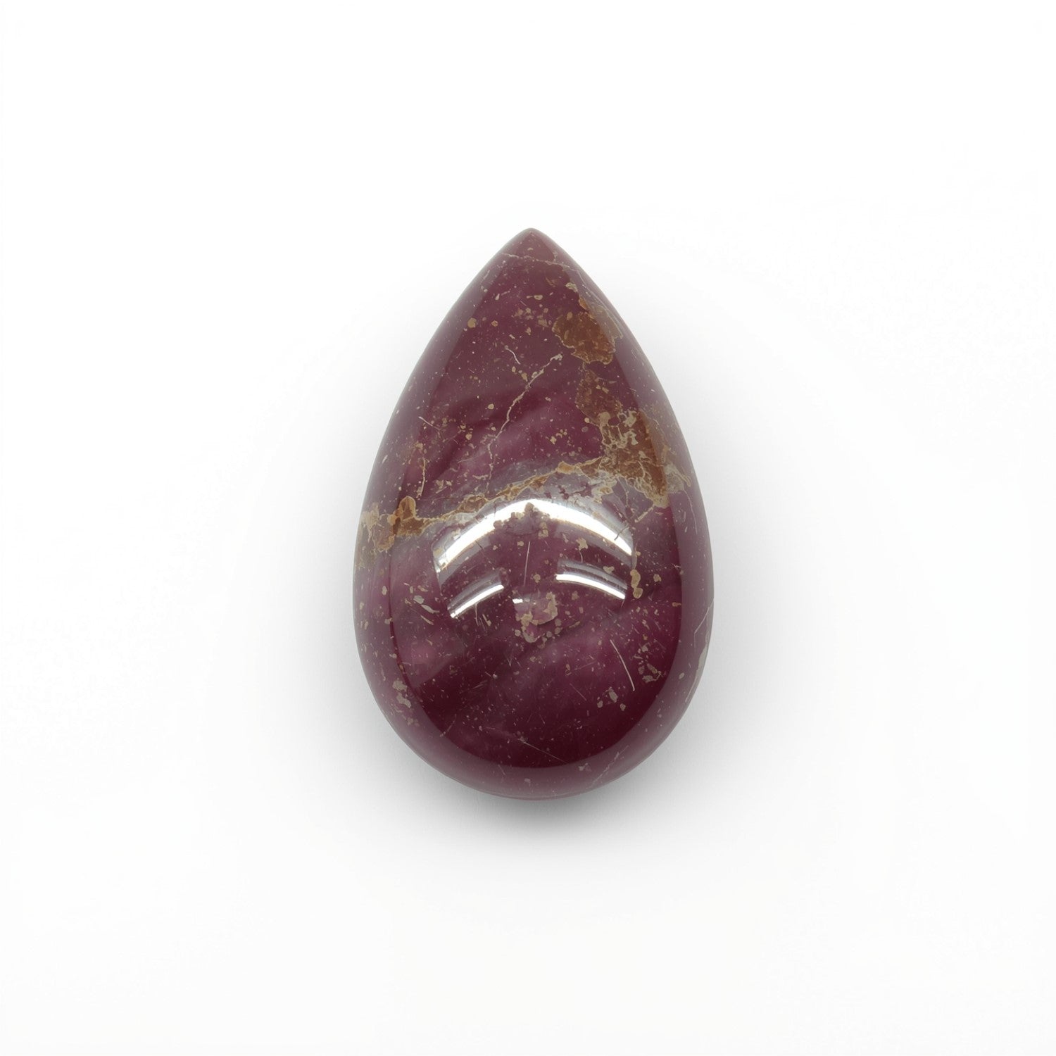 Red Jade 1PC Small 7x9 MM Pear Cabochon Red Lustrous semi Precious Semi Precious Gemstone