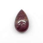 Red Jade 1PC Small 7x9 MM Pear Cabochon Red Lustrous semi Precious Semi Precious Gemstone