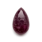 Red Jade 1PC Small 7x9 MM Pear Cabochon Red Lustrous semi Precious Semi Precious Gemstone