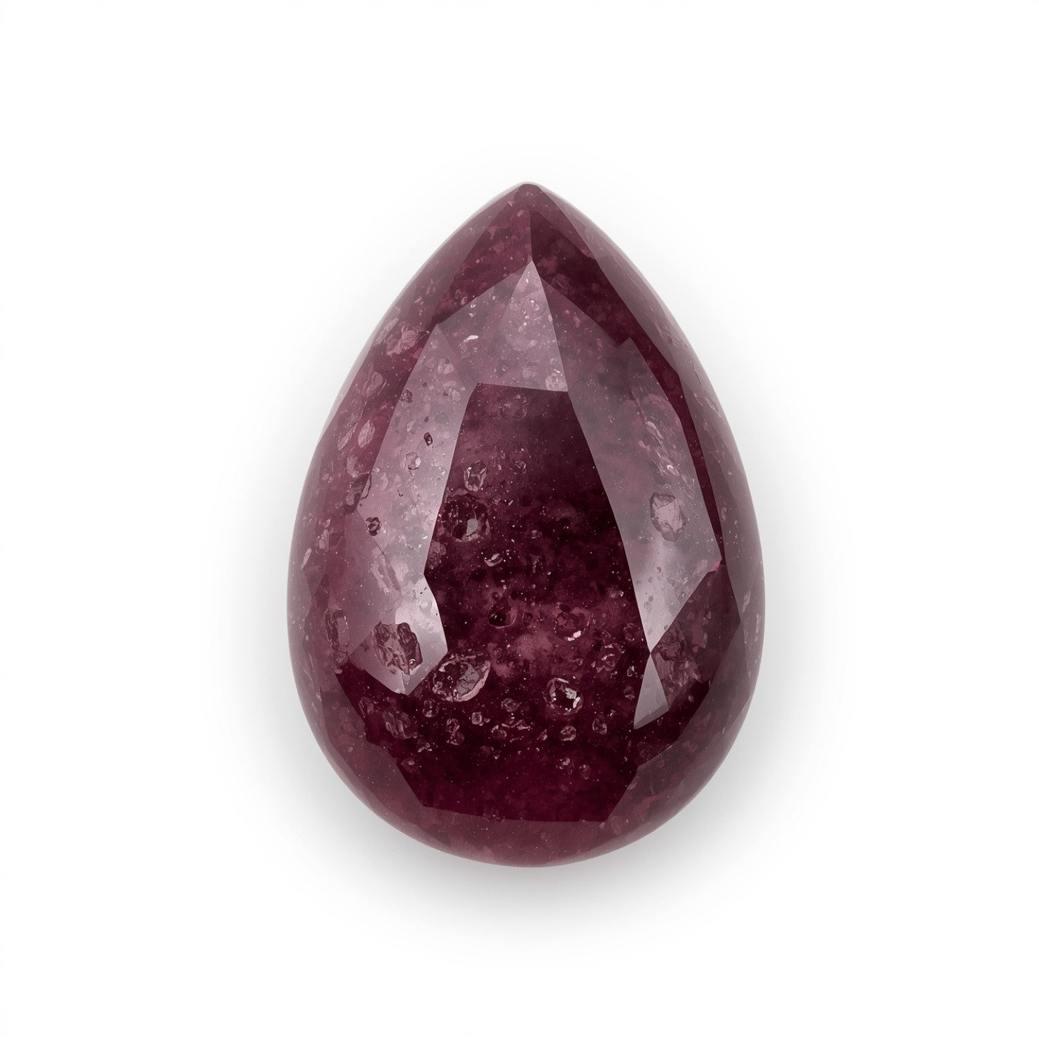 Red Jade 1PC Large 9x11 MM Pear Cabochon Red High-Quality semi Precious Loose Gems