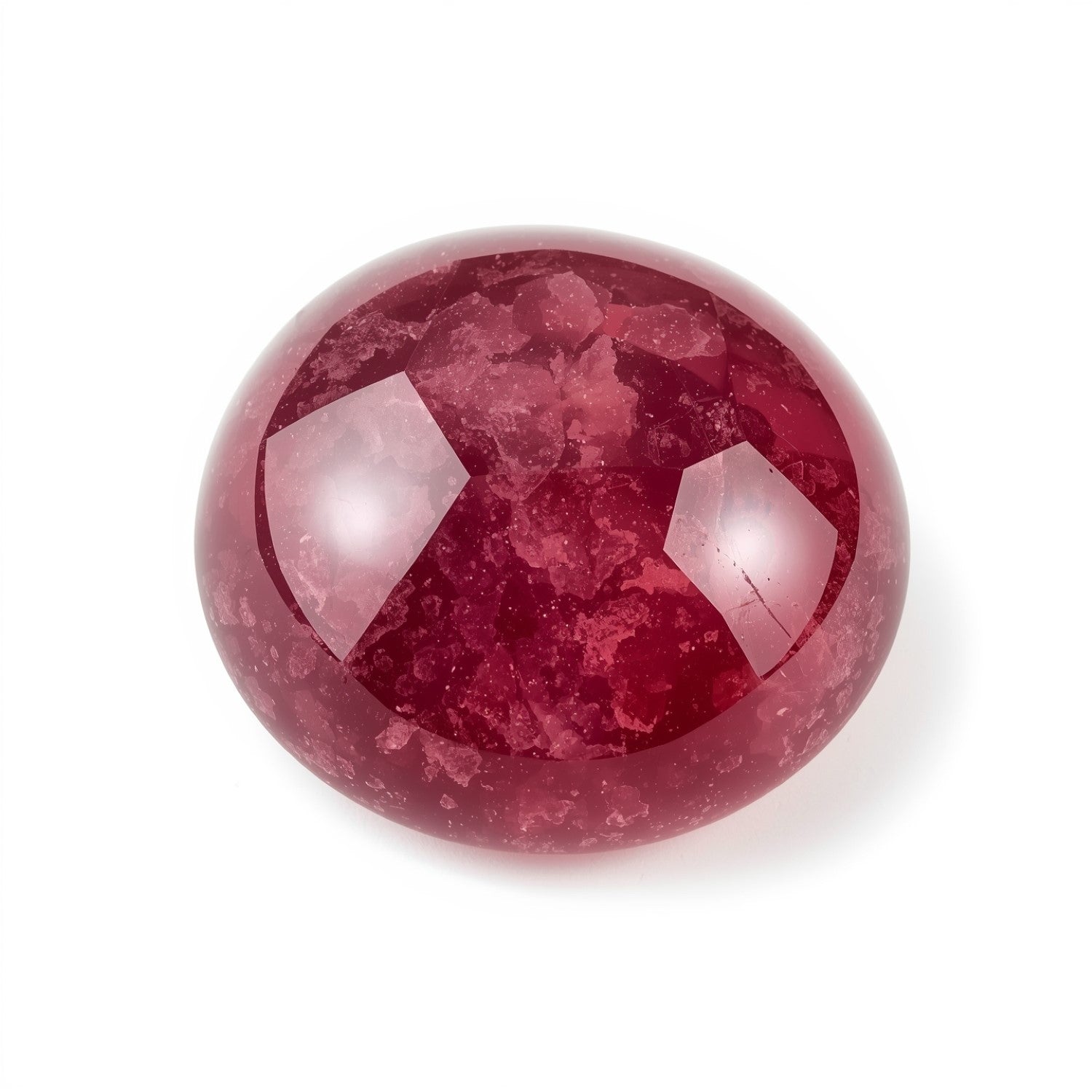 Red Jade 1PC Large 10x10 MM Round Cabochon Red High-Quality semi Precious Loose Gemstones