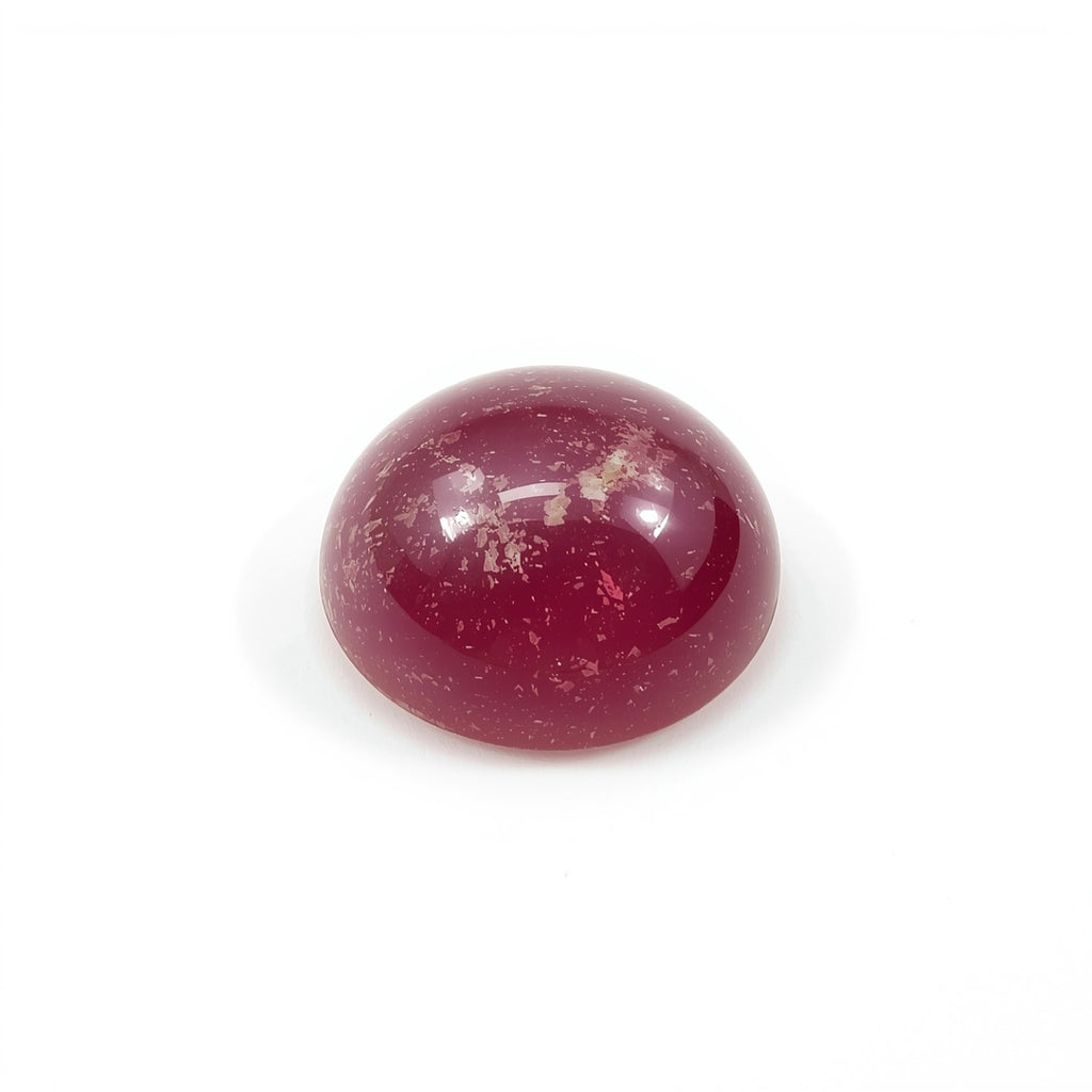 Red Jade 10PC Tiny 3x3 MM Round Cabochon Red Sparkling semi Precious Loose Gemstone