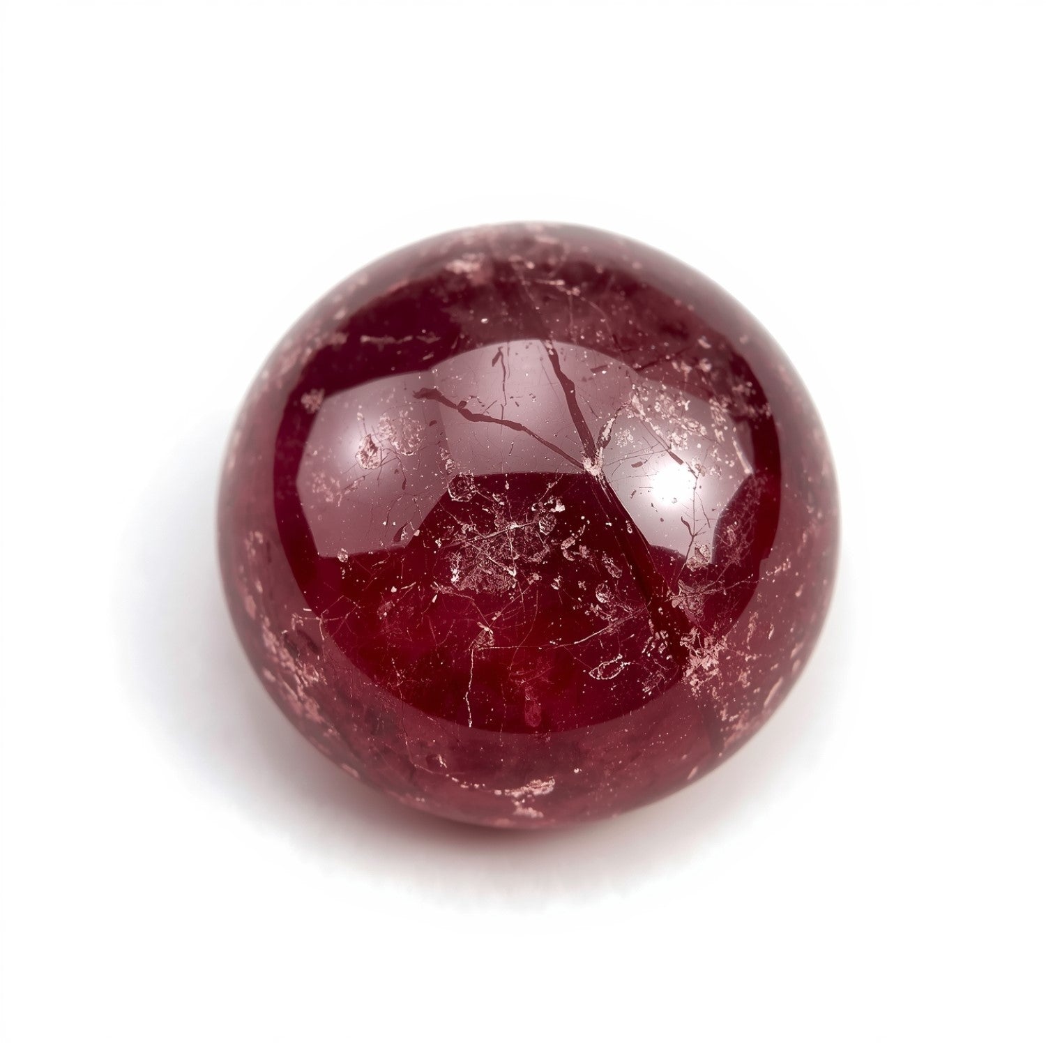 Red Jade 1PC Tiny 6x6 MM Round Cabochon Red Luster semi Precious Precious Gemstone