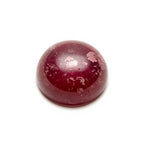 Red Jade 1PC Small 7x7 MM Round Cabochon Red Lustrous semi Precious Gems