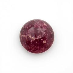 Red Jade 1PC Small 7x7 MM Round Cabochon Red Lustrous semi Precious Gems