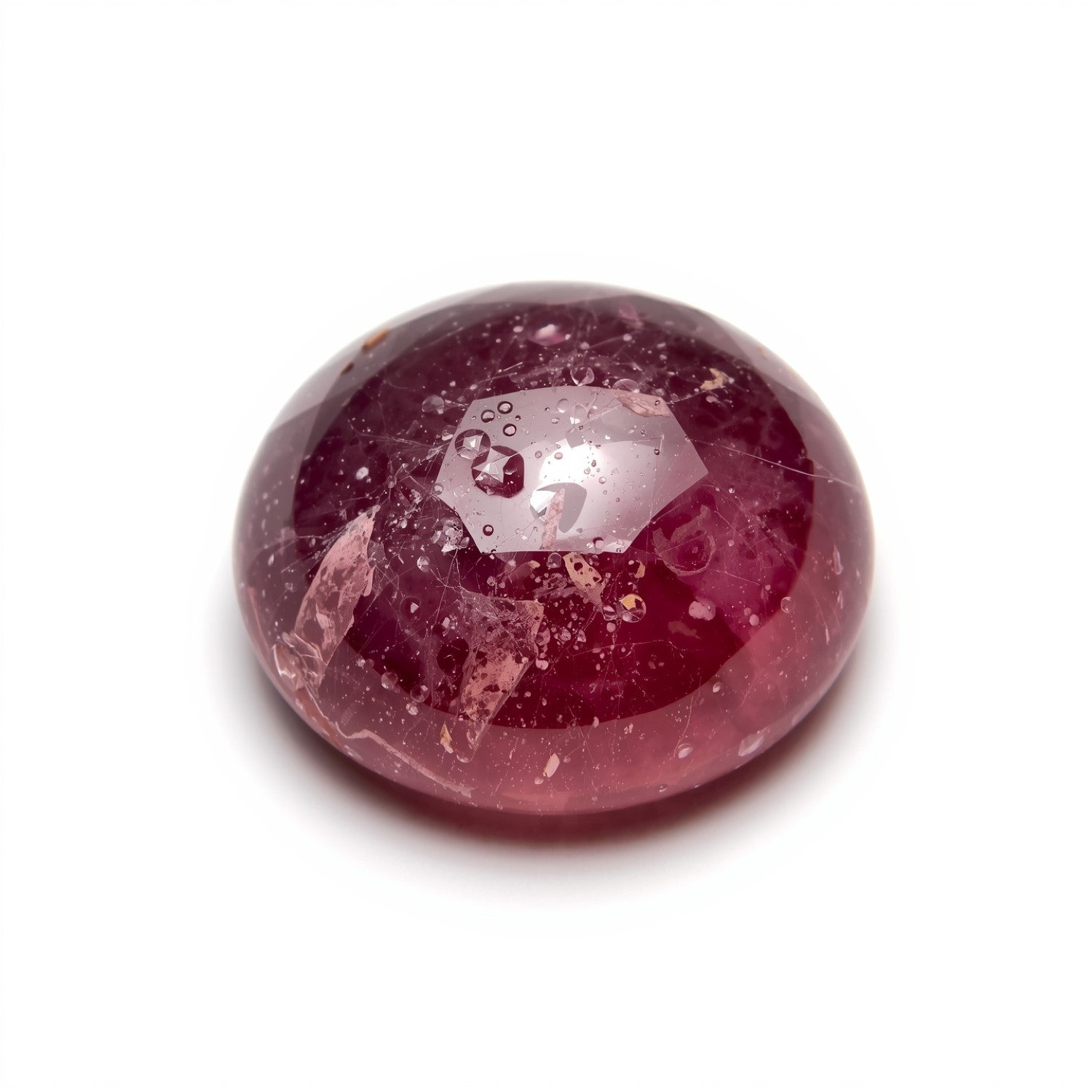 Red Jade 1PC Small 8x8 MM Round Cabochon Red Shine semi Precious Loose Gems