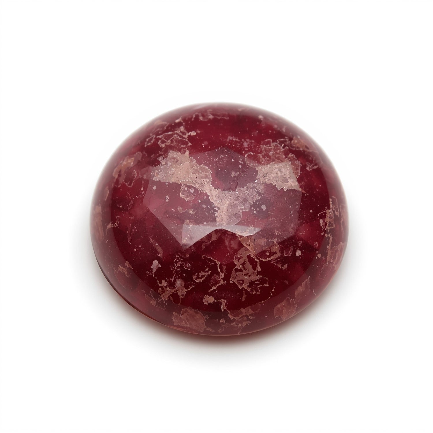 Red Jade 1PC Small 8x8 MM Round Cabochon Red Shine semi Precious Loose Gems