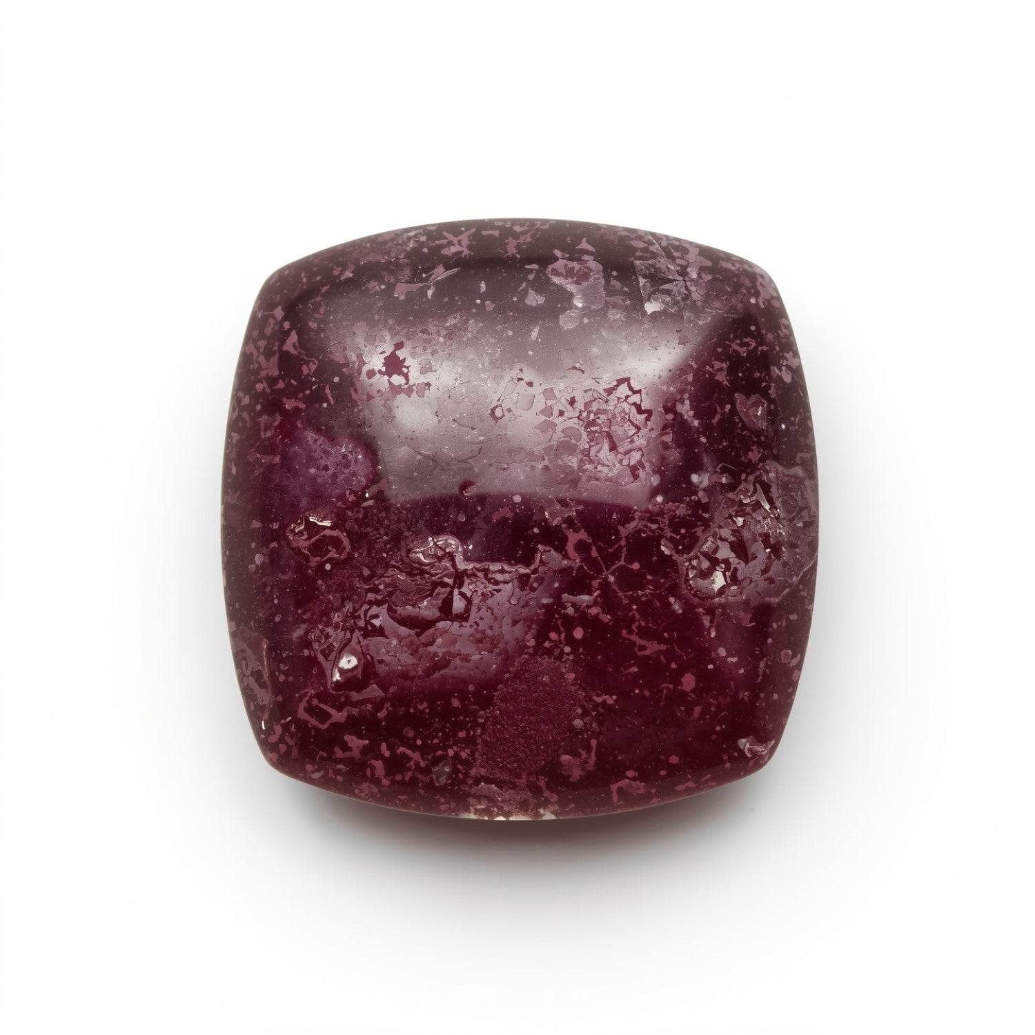 Red Jade 1PC Large 10x10 MM Square Cabochon Red Lustrous semi Precious Loose Gemstone