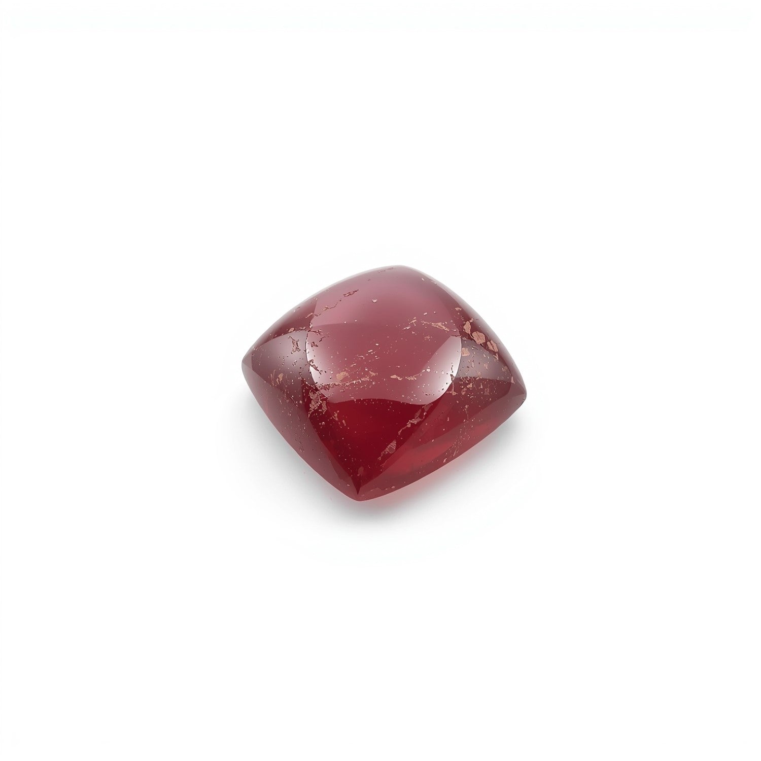 Red Jade 1PC Tiny 6x6 MM Square Cabochon Red Sparkling semi Precious Semi Precious Gemstone Huvudsaklig produktbild