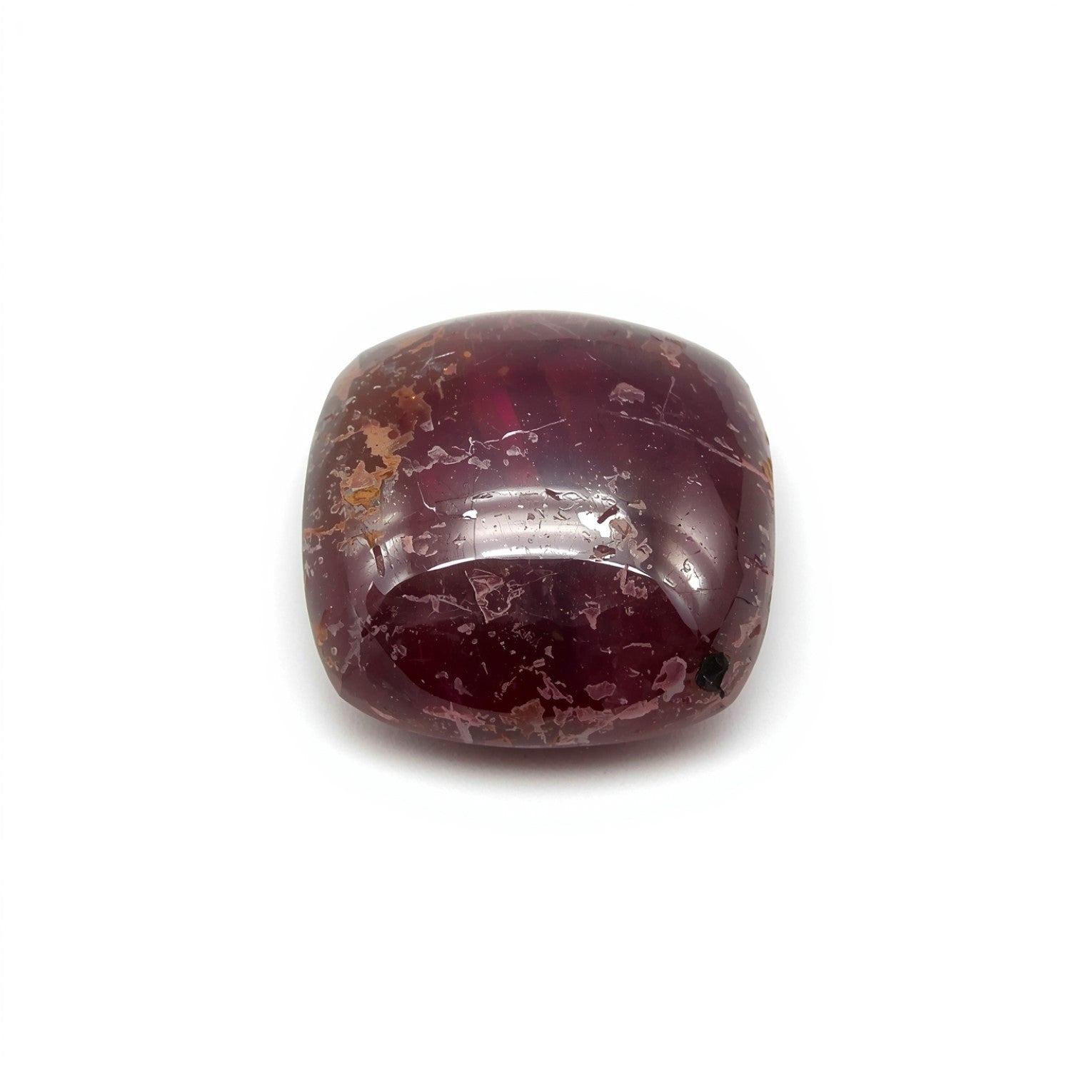 Red Jade 1PC Small 7x7 MM Square Cabochon Red Polished semi Precious Precious Gemstone