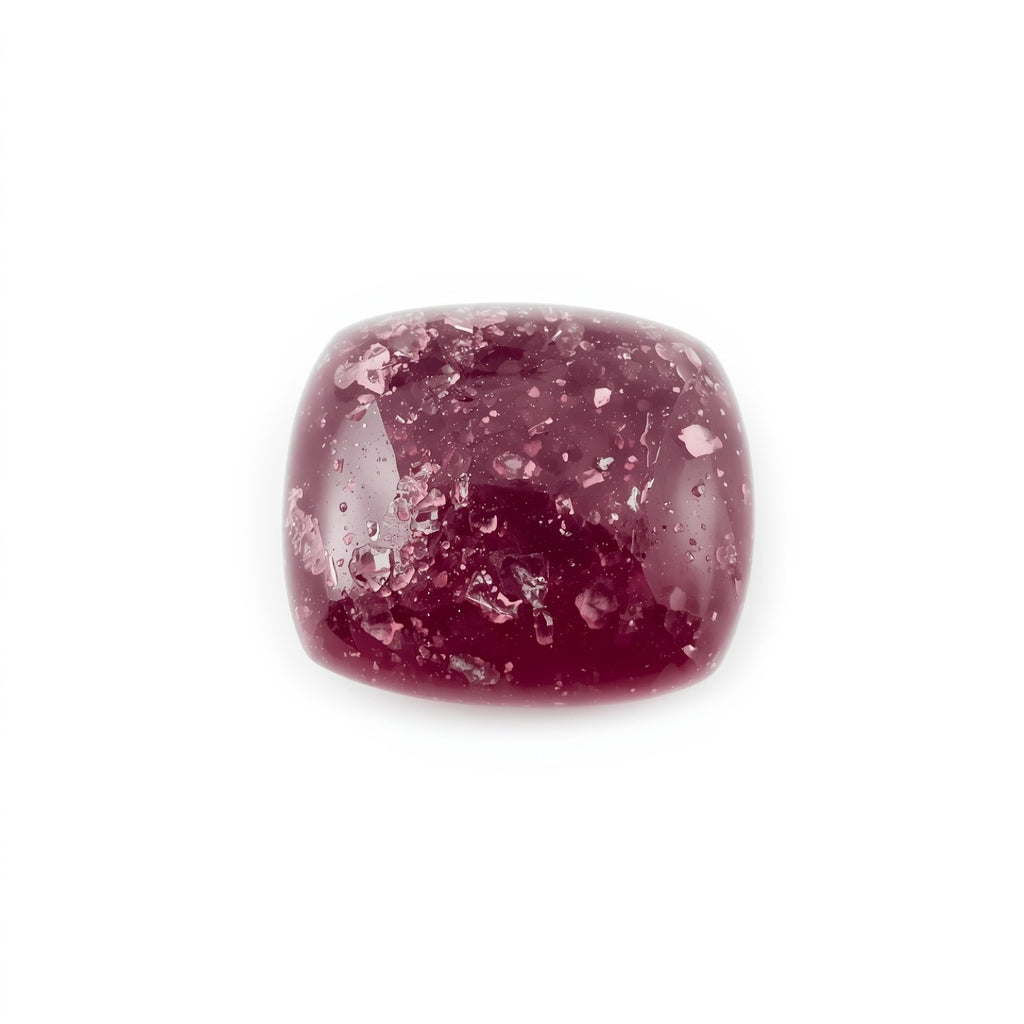 Red Jade 1PC Small 7x7 MM Square Cabochon Red Polished semi Precious Precious Gemstone