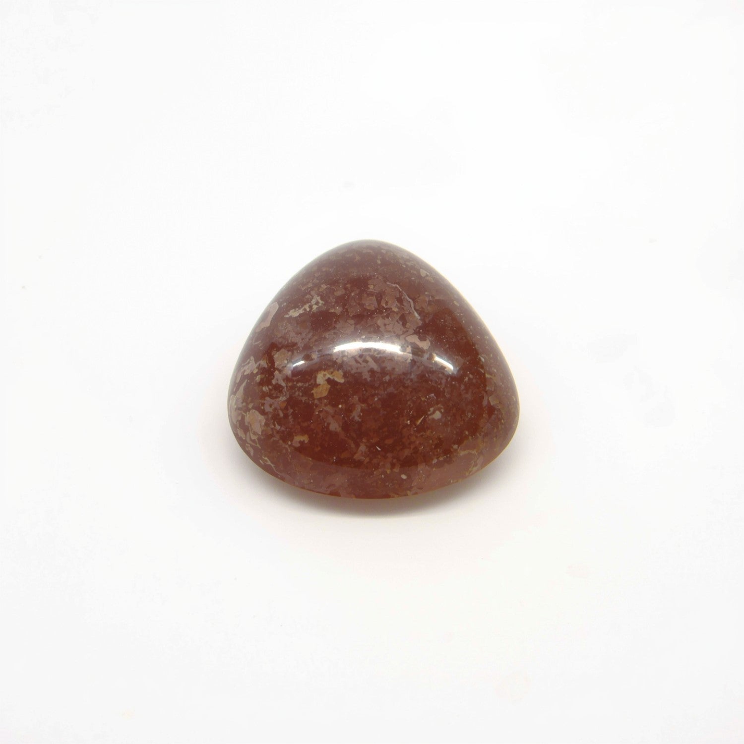 Red Jade 1PC Large 10x10 MM Triangle Cabochon Red Brilliant semi Precious Precious Gemstone Sekundär produktbild