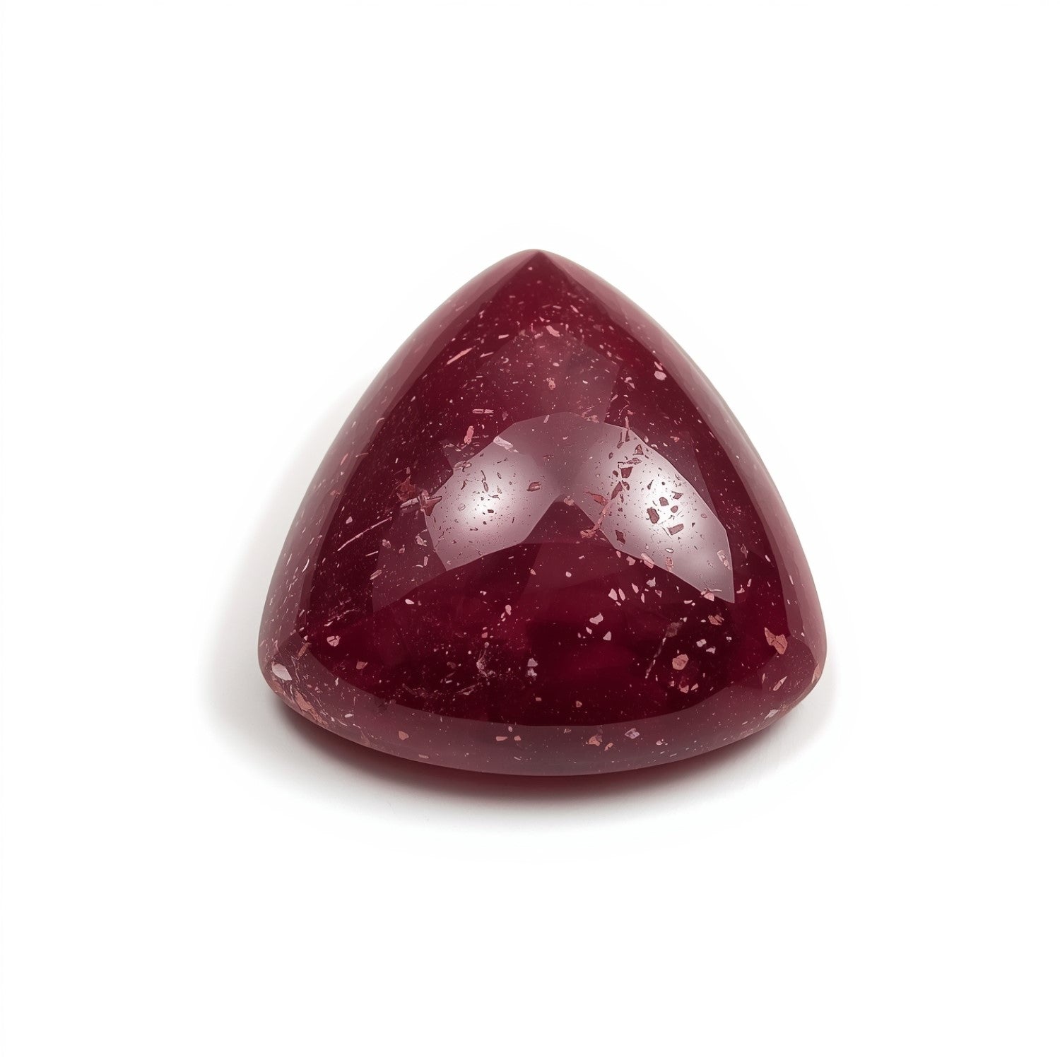 Red Jade 1PC Large 11x11 MM Triangle Cabochon Red Sparkling semi Precious Gems