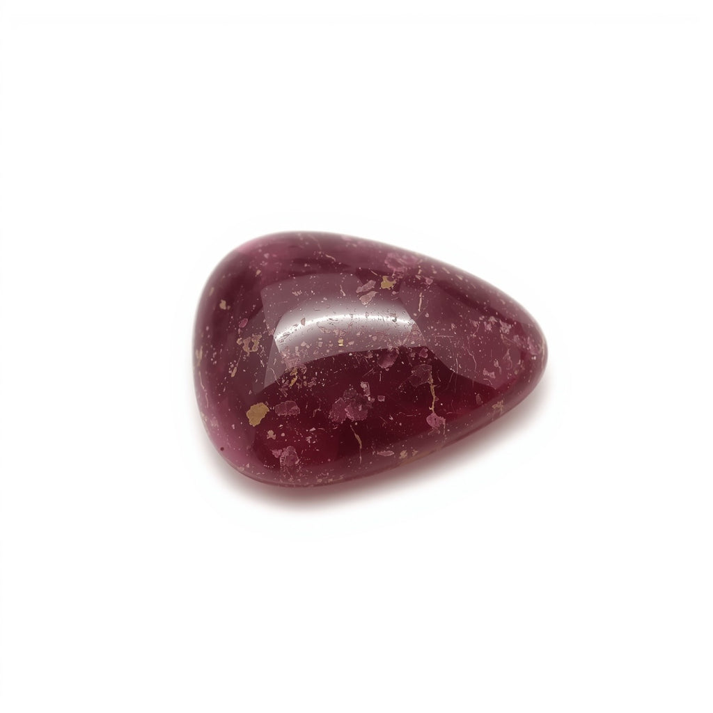 Red Jade 1PC Tiny 6x6 MM Triangle Cabochon Red Genuine semi Precious Loose Gems