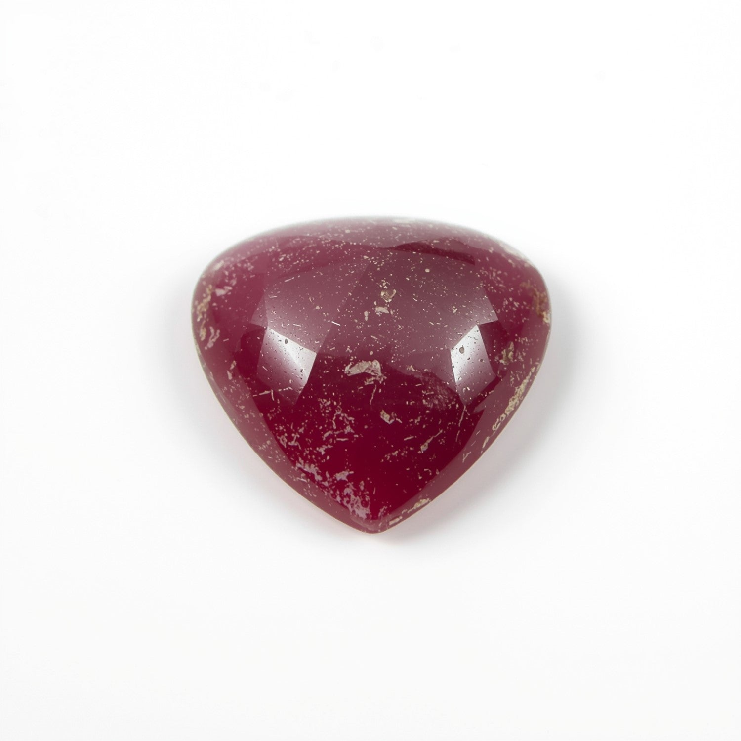 Red Jade 1PC Small 7x7 MM Triangle Cabochon Red Superior semi Precious Loose Gemstone