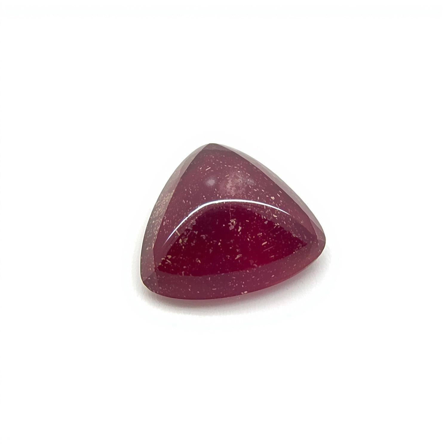 Red Jade 1PC Small 8x8 MM Triangle Cabochon Red Pure semi Precious Loose Gemstones Главное изображение товара