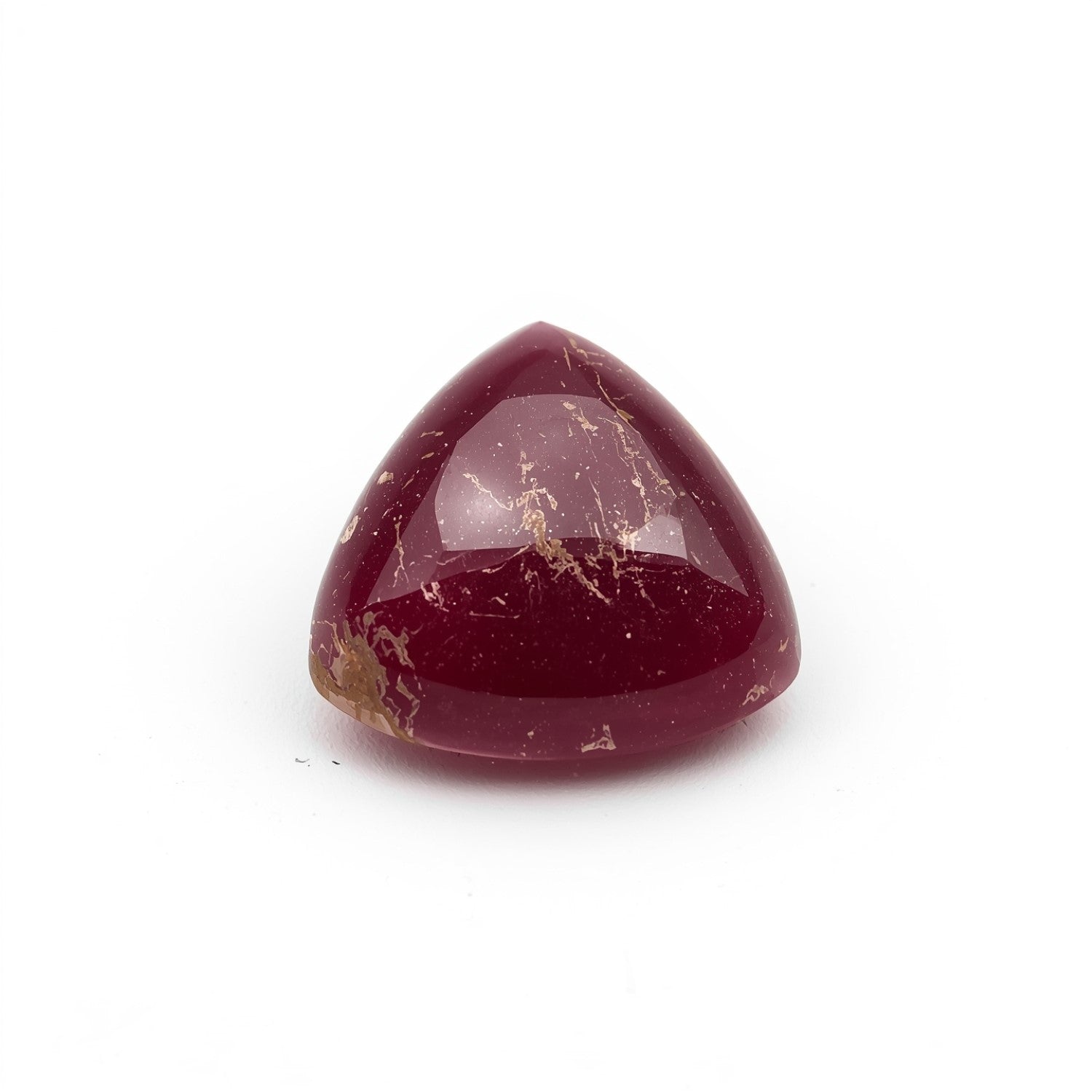 Red Jade 1PC Medium 9x9 MM Triangle Cabochon Red Fiery semi Precious Semi Precious Gemstone