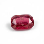 Red Jade 1PC Tiny 3x6 MM Baguette Faceted Red Sparkling Semi Precious Loose Gemstone