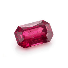 Red Jade 1PC Tiny 4x8 MM Baguette Faceted Red Polished Semi Precious Loose Gemstones