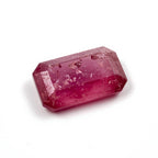 Red Jade 1PC Small 5x10 MM Baguette Faceted Red Splendid Semi Precious Gems