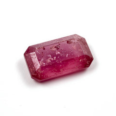 Red Jade 1PC Small 5x10 MM Baguette Faceted Red Splendid Semi Precious Gems