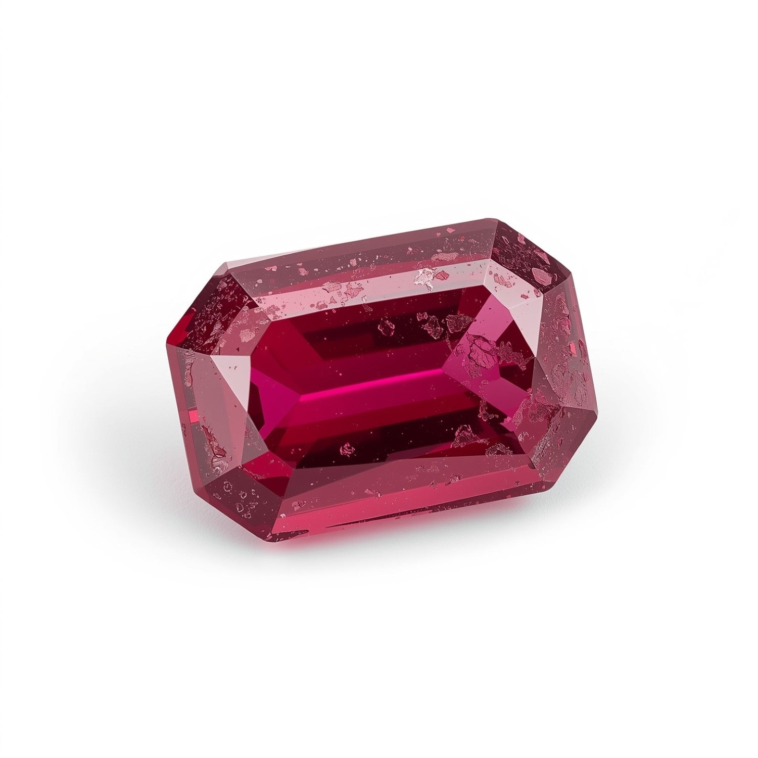 Red Jade 1PC Medium 7x14 MM Baguette Faceted Red Lustrous Semi Precious Loose Gemstone Imagen secundaria del producto