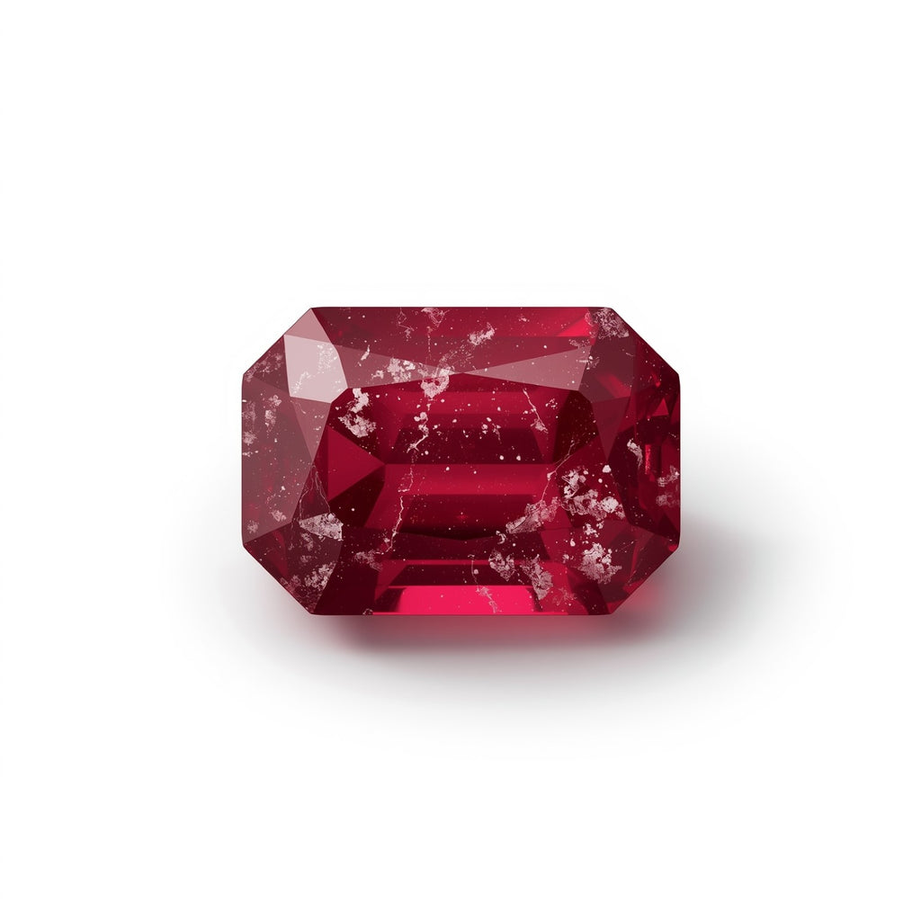 Red Jade 1PC Large 8x16 MM Baguette Faceted Red Shine Semi Precious Loose Gemstones