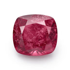 Red Jade 1PC Large 10x10 MM Cushion Faceted Red Shine Semi Precious Loose Gemstones