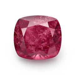 Red Jade 1PC Large 10x10 MM Cushion Faceted Red Shine Semi Precious Loose Gemstones