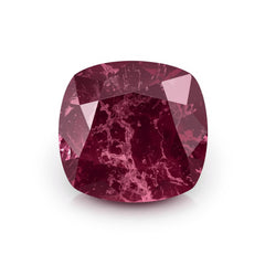 Red Jade 1PC Large 10x10 MM Cushion Faceted Red Shine Semi Precious Loose Gemstones