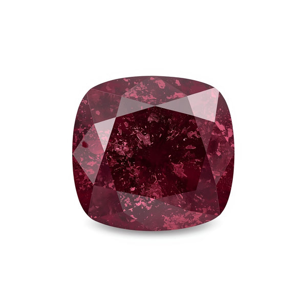 Red Jade 1PC Large 12x12 MM Cushion Faceted Red High-Quality Semi Precious Loose Gems