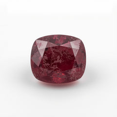 Red Jade 1PC Chunky 14x14 MM Cushion Faceted Red Genuine Semi Precious Loose Gemstones