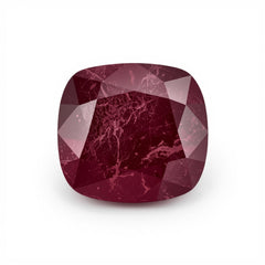 Red Jade 1PC Chunky 16x16 MM Cushion Faceted Red Pure Semi Precious Loose Gems