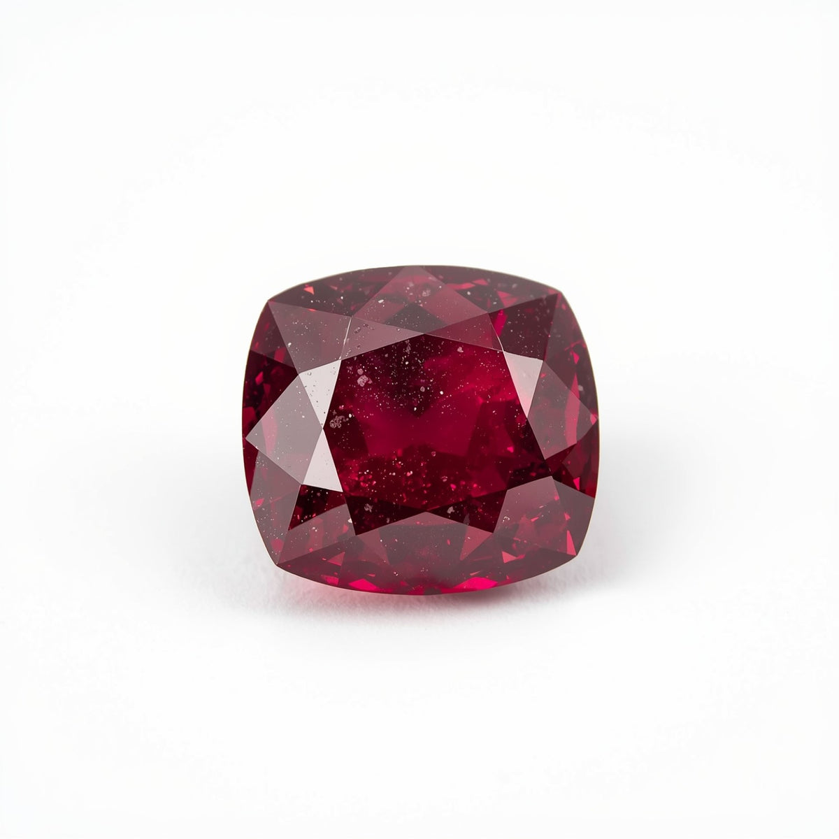 Red Jade 10PC Tiny 3x3 MM Cushion Faceted Red Fiery Semi Precious Gems