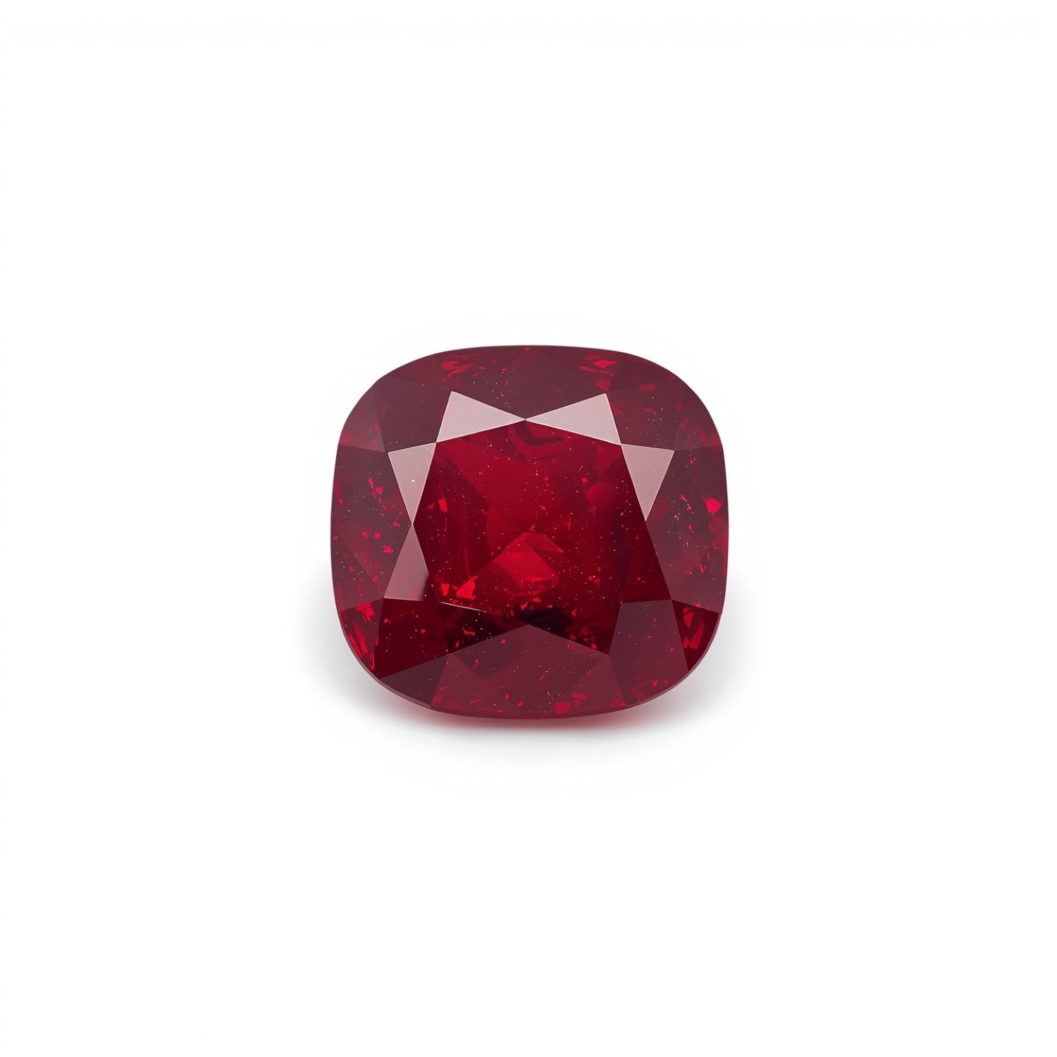 Red Jade 10PC Tiny 4x4 MM Cushion Faceted Red Brilliant Semi Precious Loose Gems Main image