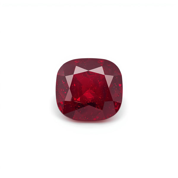 Red Jade 10PC Tiny 4x4 MM Cushion Faceted Red Brilliant Semi Precious Loose Gems