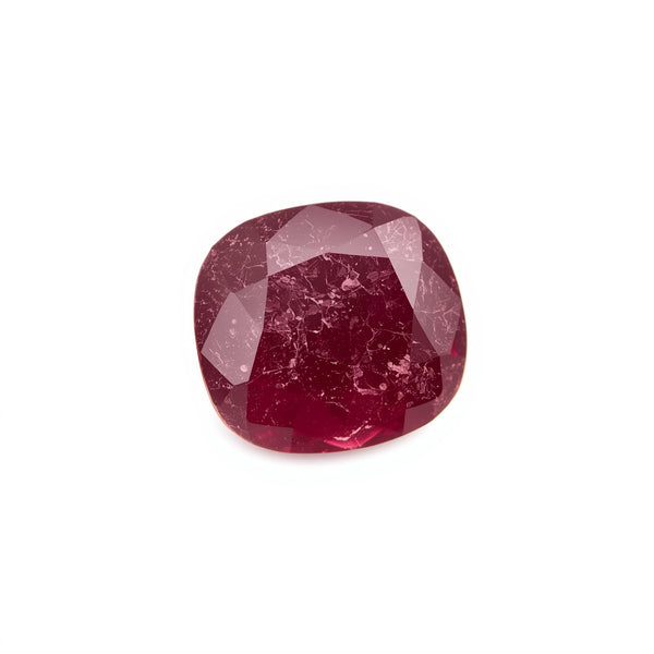 Red Jade 10PC Tiny 4x4 MM Cushion Faceted Red Brilliant Semi Precious Loose Gems