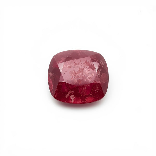 Red Jade 1PC Tiny 5x5 MM Cushion Faceted Red Sparkling Semi Precious Loose Gemstone