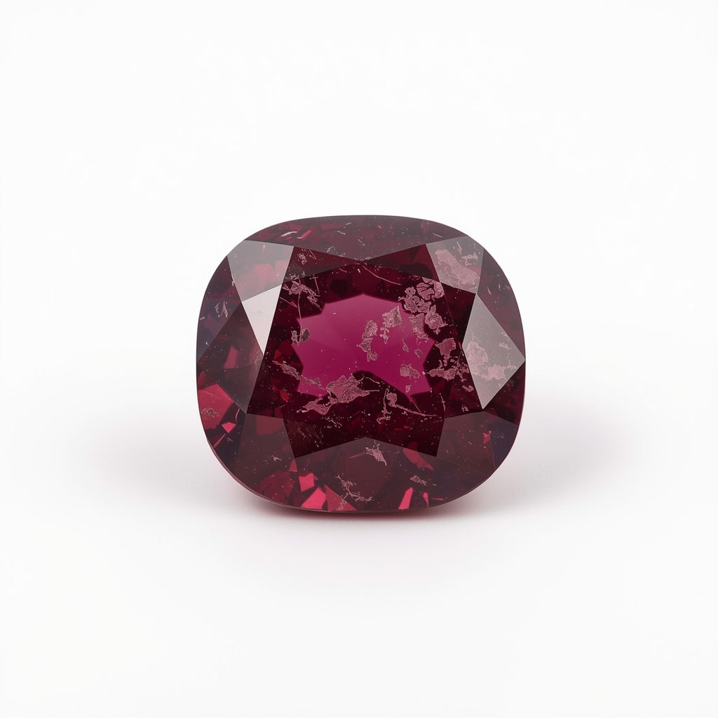 Red Jade 1PC Small 7x7 MM Cushion Faceted Red Splendid Semi Precious Gems