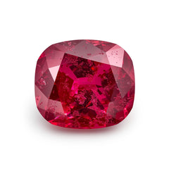 Red Jade 1PC Medium 9x9 MM Cushion Faceted Red Lustrous Semi Precious Loose Gemstone