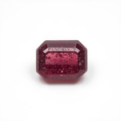 Red Jade 1PC Small 6x8 MM Emerald Faceted Red Brilliant Semi Precious Loose Gemstones