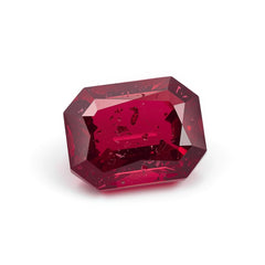 Red Jade 1PC Small 6x9 MM Emerald Faceted Red Sparkling Semi Precious Gems