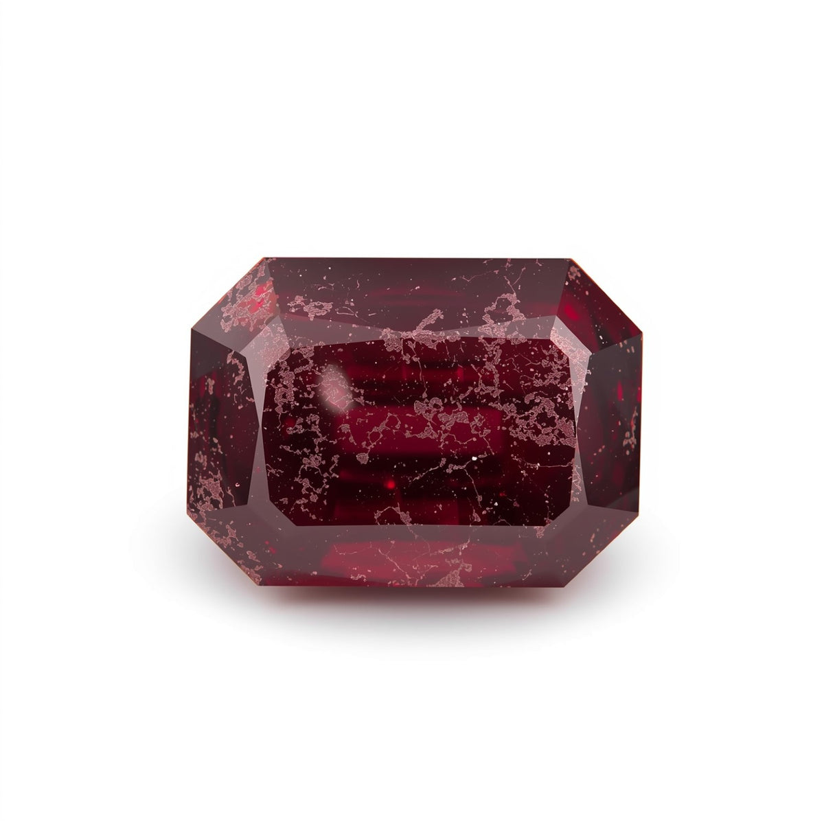 Red Jade 1PC Small 7x9 MM Emerald Faceted Red Polished Semi Precious Loose Gems