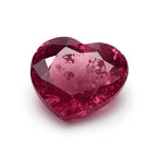 Red Jade 1PC Large 10x10 MM Heart Faceted Red Shine Semi Precious Loose Gemstones