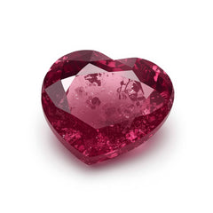 Red Jade 1PC Large 10x10 MM Heart Faceted Red Shine Semi Precious Loose Gemstones