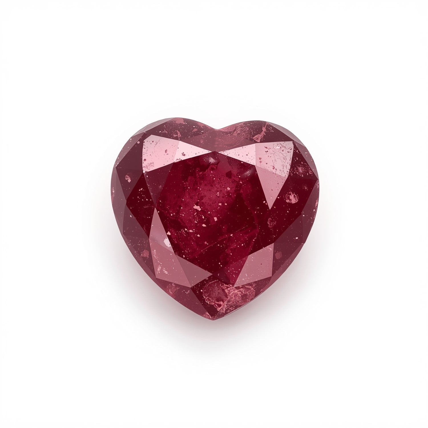 Red Jade 1PC Chunky 13x13 MM Heart Faceted Red Natural Semi Precious Loose Gemstone